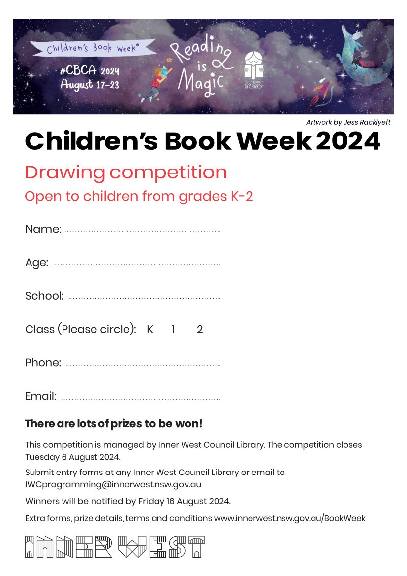 Book Week drawing competition