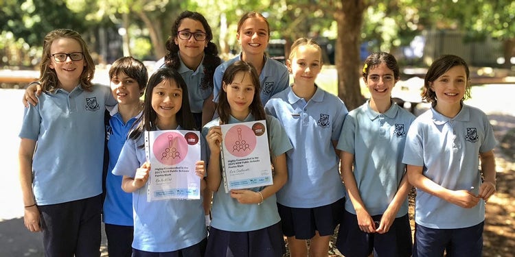 poetry students in a group photo