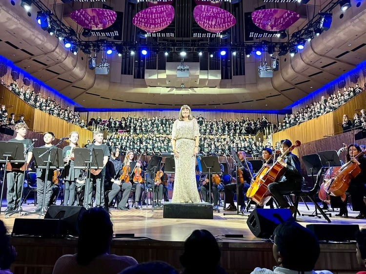 Mrs Sukkar conducting at the Sydney Opera House