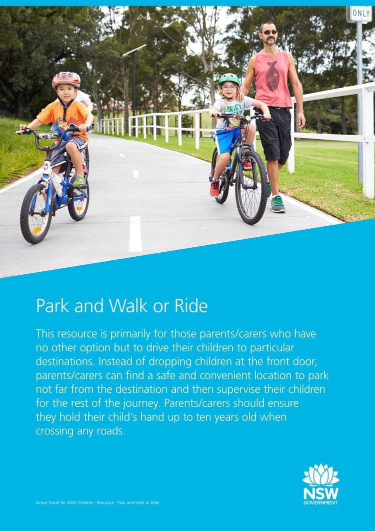 Park and walk or ride