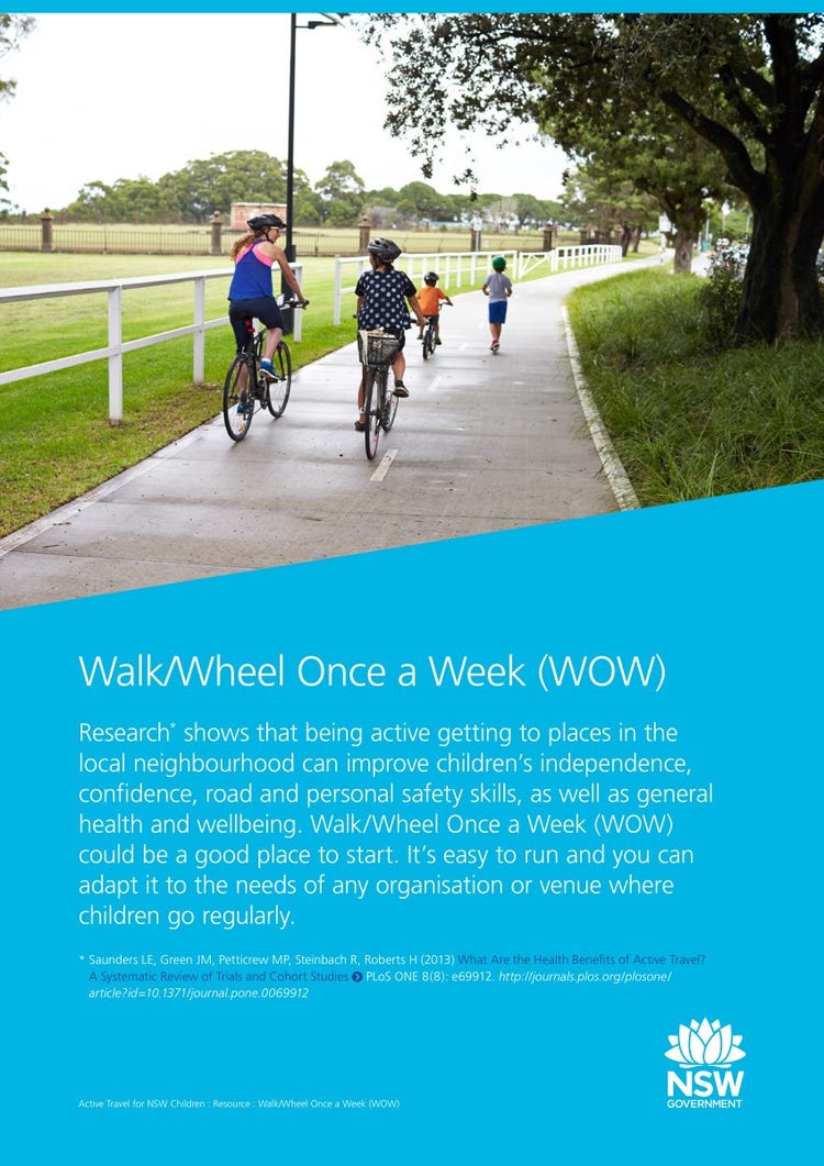 Walk and wheel once a week