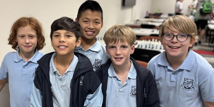 Photo of Stanmore students who competed in the Inter-school Chess Challenge 2025